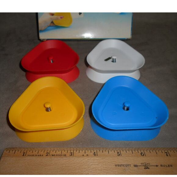 Vintage 1991 Playing Card Holders Set of 4 Baron/Scott Ent. #5175 Taiwan - Picture 4 of 7